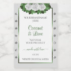 Light Gray Product Labels Green White Roses Jewels