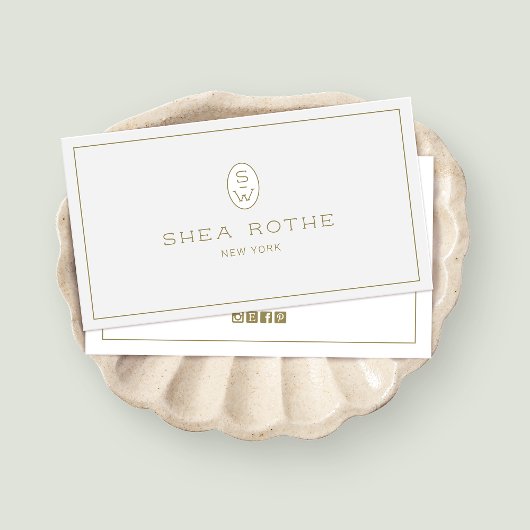 Light Gray Professional Modern Two Letter Monogram