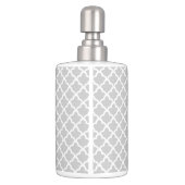 Light Gray Quatrefoil Bathroom Set (Back)