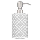 Light Gray Quatrefoil Bathroom Set (Right)