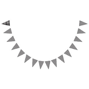 Light gray repeating V-shaped pattern on a white b Bunting Flags