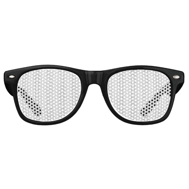 Light gray repeating V-shaped pattern on a white b Retro Sunglasses (Front)