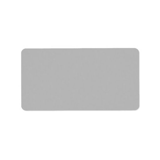 Light Gray Silver Grey Color Trend Blank Template Label | Zazzle