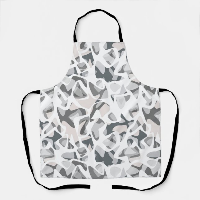Light Gray Spots Abstract spotted pattern  Apron (Front)