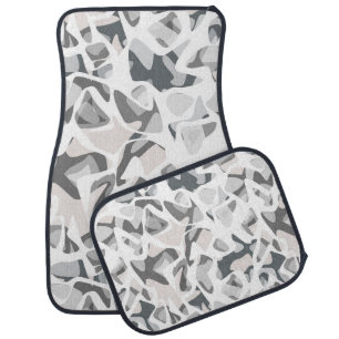 Light Gray Spots Abstract spotted pattern Car Floor Mat