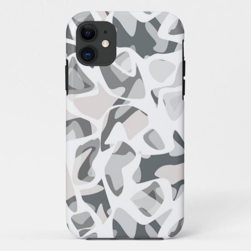 Light Gray Spots Abstract spotted pattern  iPhone 11 Case