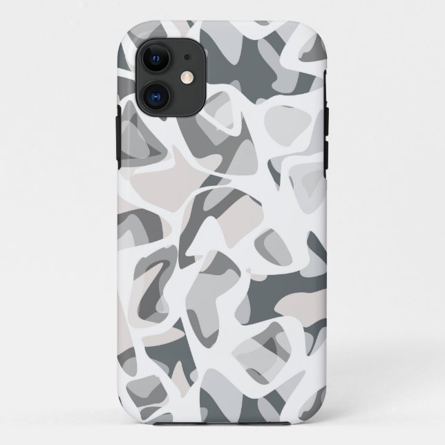 Light Gray Spots Abstract spotted pattern  Case-Mate iPhone Case (Back)