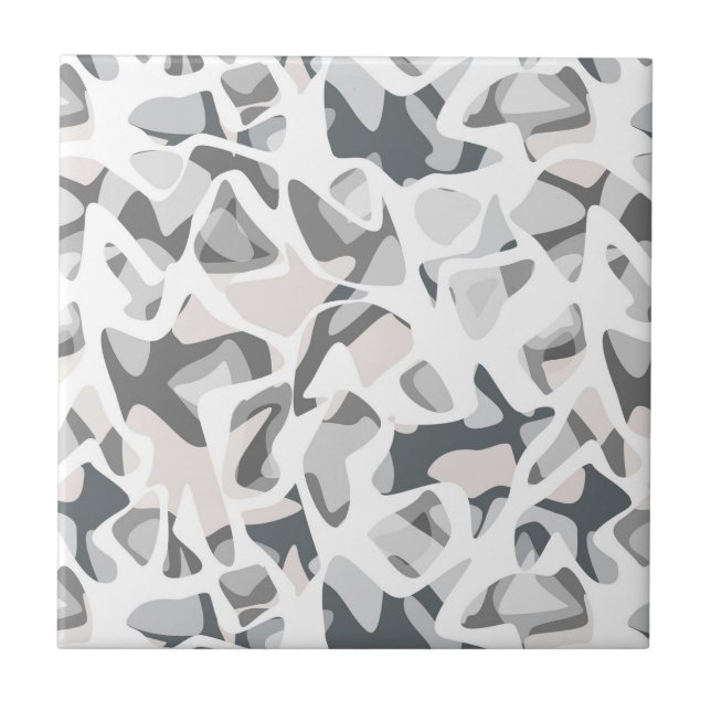 Light Gray Spots Abstract spotted pattern  Ceramic Tile (Front)