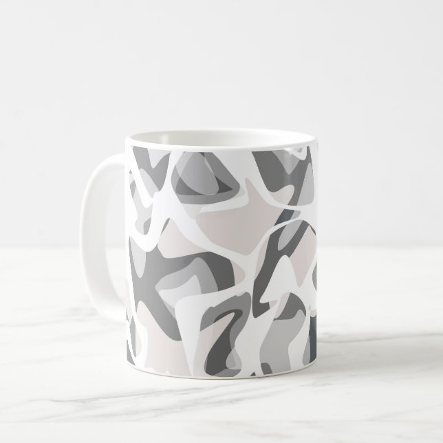 Light Gray Spots Abstract spotted pattern  Coffee Mug (Front Left)