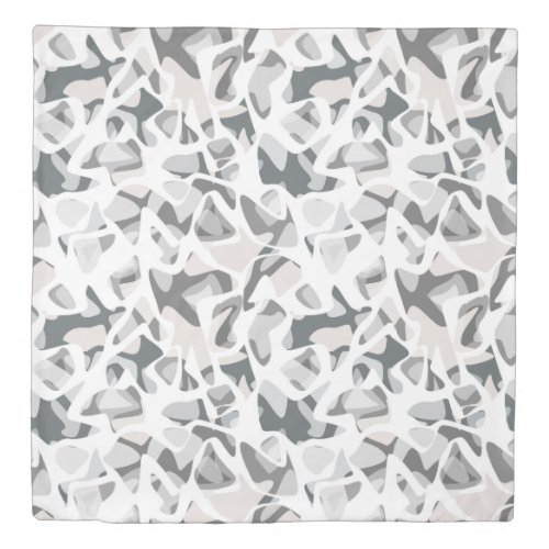 Light Gray Spots Abstract spotted pattern  Duvet Cover