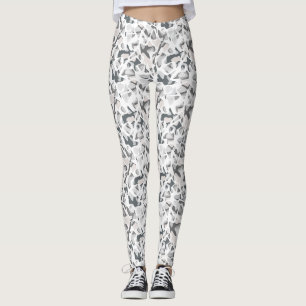 Light Gray Spots Abstract spotted pattern Leggings
