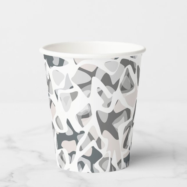 Light Gray Spots Abstract spotted pattern  Paper Cups (Front)