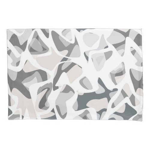 Light Gray Spots Abstract spotted pattern  Pillow Case