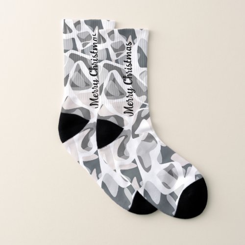 Light Gray Spots Abstract spotted pattern  Socks