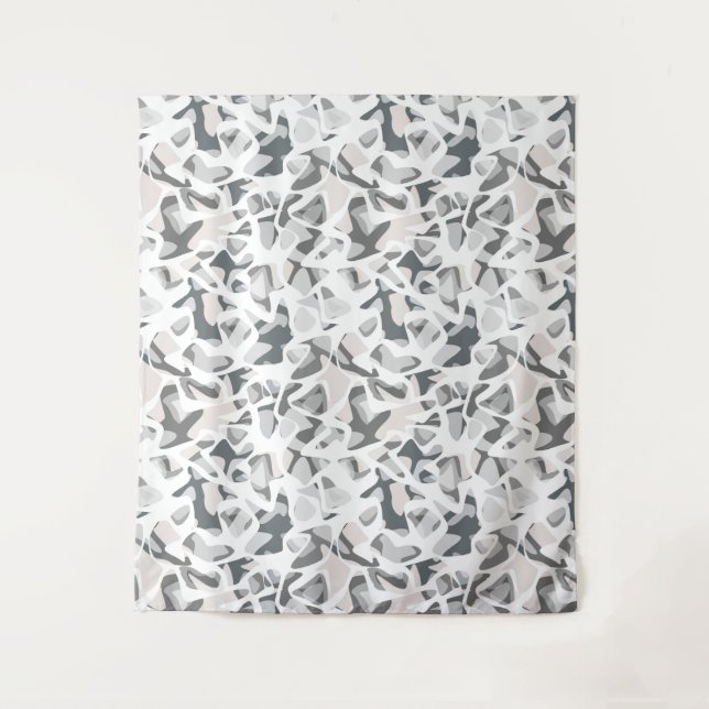 Light Gray Spots Abstract spotted pattern  Tapestry (Front)
