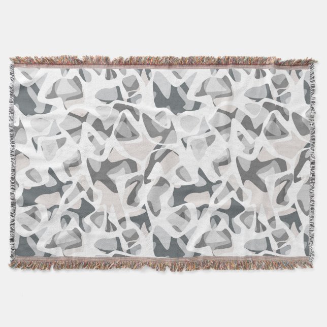 Light Gray Spots Abstract spotted pattern  Throw Blanket (Front)