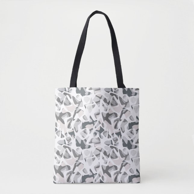 Light Gray Spots Abstract spotted pattern  Tote Bag (Front)