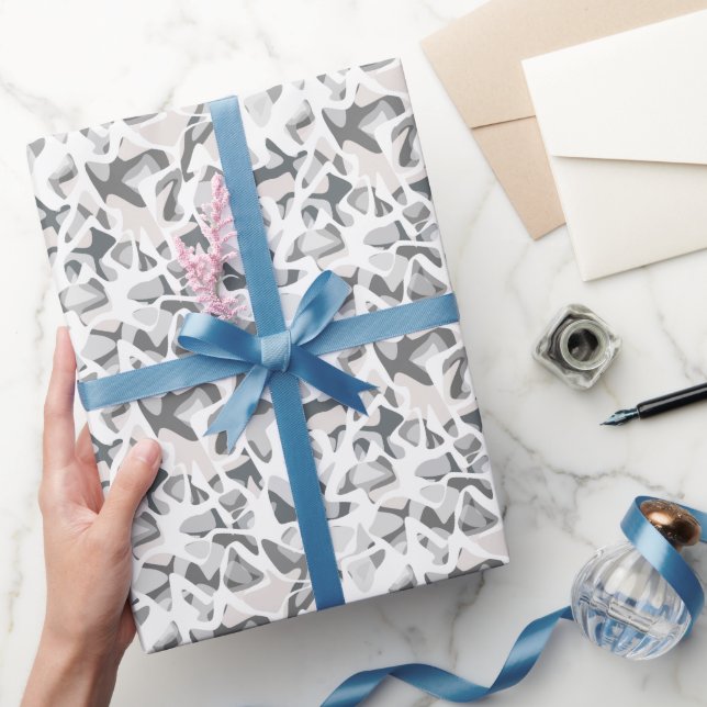 Light Gray Spots Abstract spotted pattern  Wrapping Paper (Gifting)