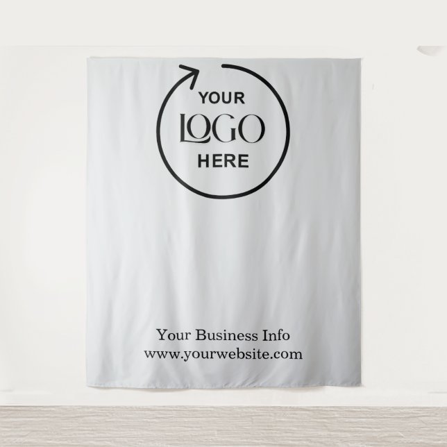 Light Gray Step & Repeat Logo Backdrop (Front)