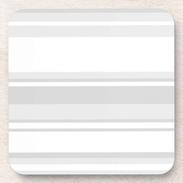 Light gray stripes drink coaster (Front)