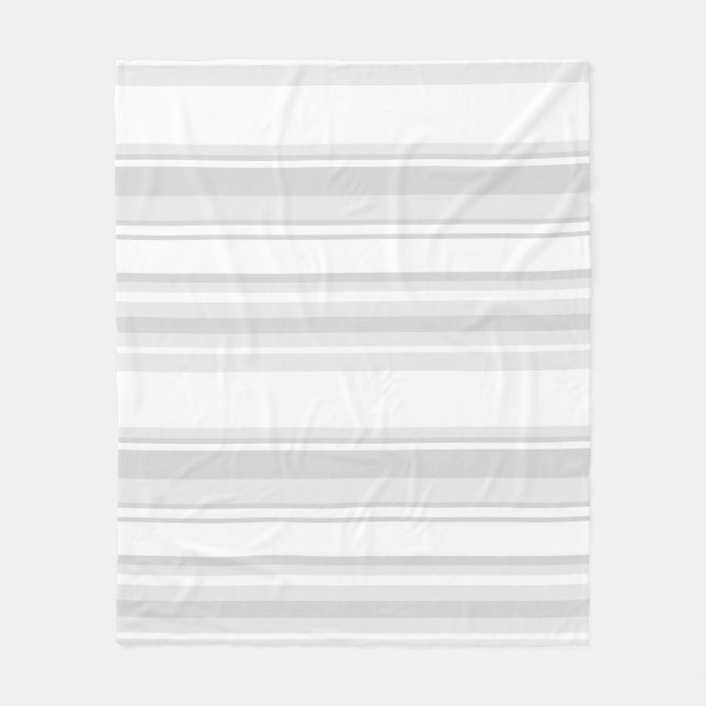 Light gray stripes fleece blanket (Front)
