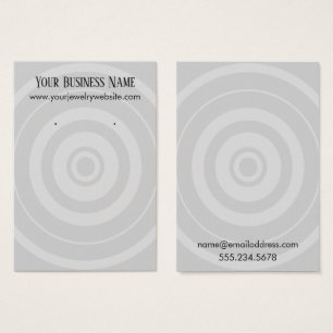 Light Gray Target Earring Holder Display Cards