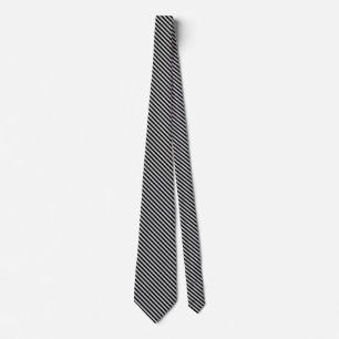 Light Gray Thin Diagonal Stripes Neck Tie