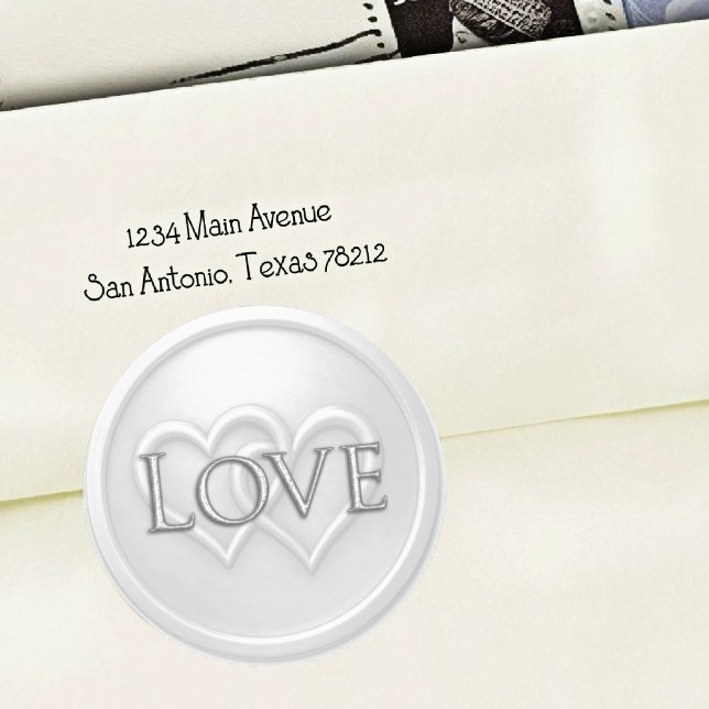 Light Gray Two Hearts Intertwined Wedding Classic Round Sticker (Creator Uploaded)