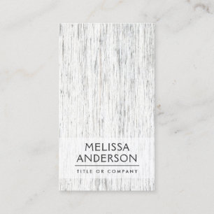 Light gray weathered wood minimalist professional business card