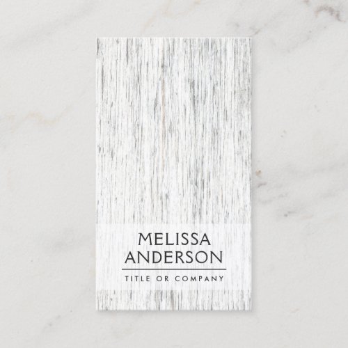 Light gray weathered wood minimalist professional business card