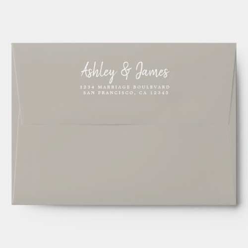 Light Gray Wedding Return Address Envelope