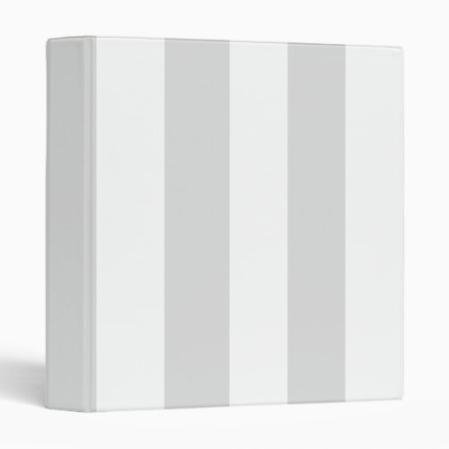 Light Gray White Huge Stripes 3 Ring Binder