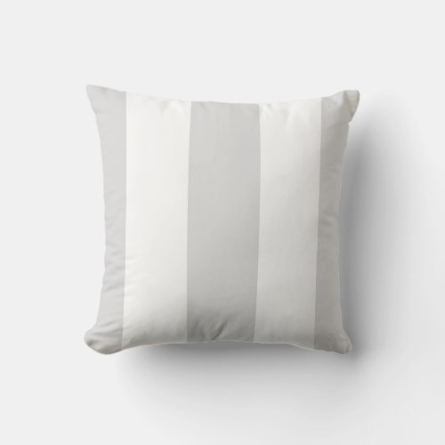 Light Gray White Huge Stripes Throw Pillow