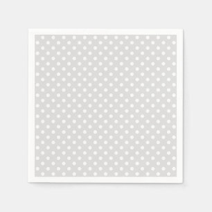 Light Gray White Polka Dot Pattern Napkins
