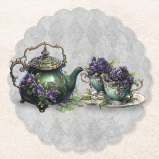 Light Gray Witches Tea Enchanting Brew Coaster
