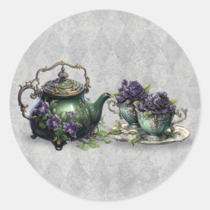 Light Gray Witches Tea Enchanting Brew Sticker