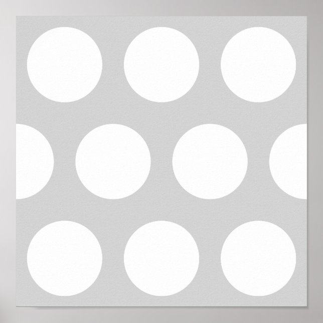 Light Gray with Dots Poster (Front)