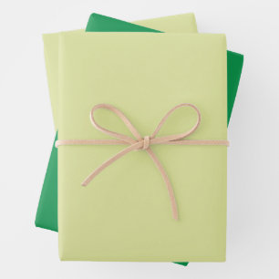 Light Gray Yellow and Green Wrapping Paper Sheets