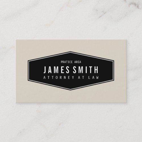 Light Grayish Orange Retro Elegant Attorney Business Card