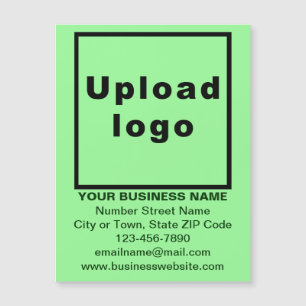 Light Green 4.25” x 5.6” Magnetic Business Card