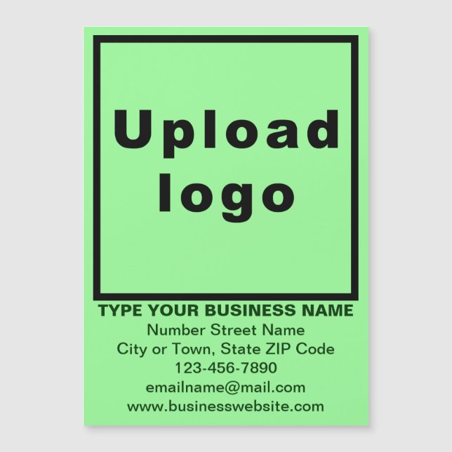 Light Green 5” x 7” Magnetic Business Card (Front)
