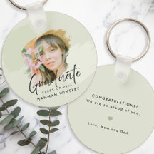 Light Green Add Your Photo Custom Graduation Guest