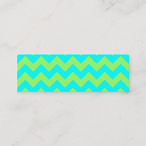 Light Green and Aqua Zigzag Business Card Templates