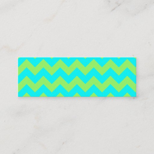 Customizable Light Green and Aqua Zigzag Business Card Templates