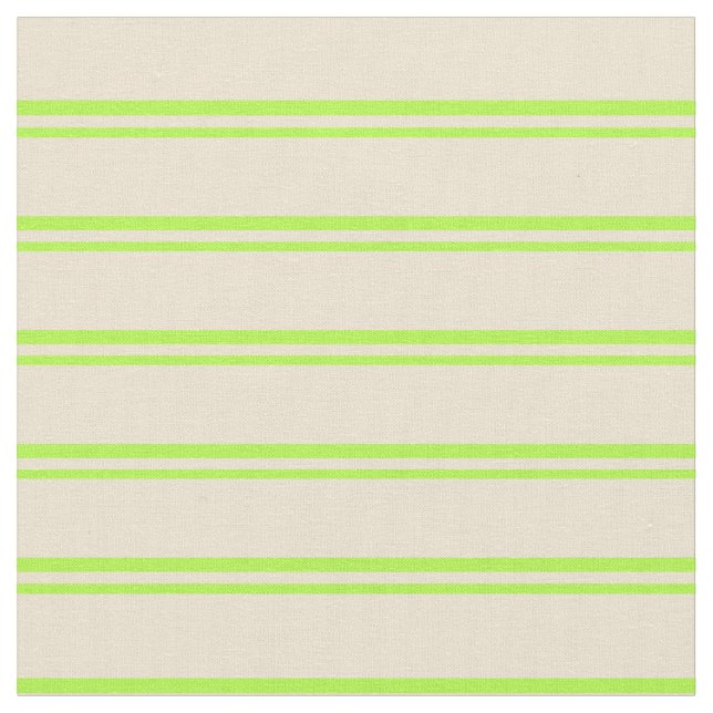 Light Green and Beige Striped Pattern Fabric (Close Up)