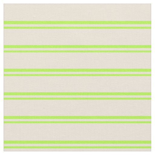 Light Green and Bisque Colored Lines Fabric