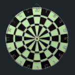 Light Green And Black Dartboard With Darts<br><div class="desc">Light Green And Black Dart Board</div>