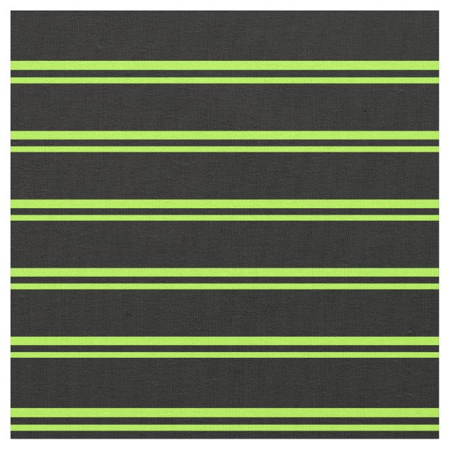 Light Green and Black Lines/Stripes Pattern Fabric (Close Up)