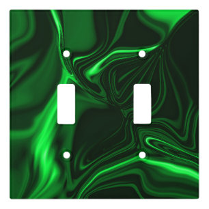 Light green and dark curves on dark background. switch cover