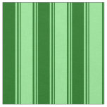 [ Thumbnail: Light Green and Dark Green Colored Lines Pattern Fabric ]